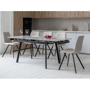 Керамічний стіл TM-98-1 панда вайт + чорний в меблі Blick 