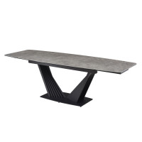 Керамічний стіл Феліче TML-1000 грей шторм + чорний
