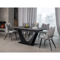 Керамічний стіл Феліче TML-1000 грей шторм + чорний