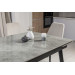 Керамічний стіл TM-98 б'янко каррара грей + чорний в меблі Blick 