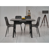 Керамічний стіл TM-87-1 айс грей + чорний