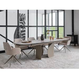 Керамічний стіл Крістіано TML-1300 аврора голд + бежевий