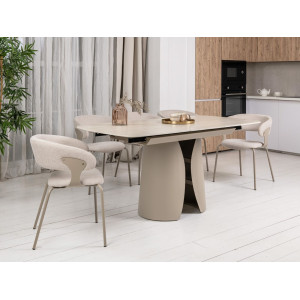 Керамічний стіл Лунаріо TML-1322 крема марфіль + капучино в меблі Blick 