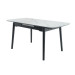 Керамічний стіл TM-87-1 білий мармур + чорний в меблі Blick 