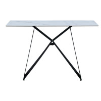 Консоль "Бруно" білий мармур + чорний