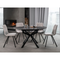 Керамічний стіл Офелія TML-1250 спайдер грей + чорний