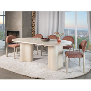 Стіл МДФ з матовим мікроцементним покриттям Кліо TM-220 бетон в меблі Blick 