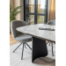 Керамічний стіл Нардо TML-1270 клауді грей + чорний  в меблі Blick 