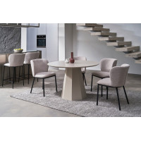 Стіл круглий поліуретановий МДФ TM-200 теплий пісок