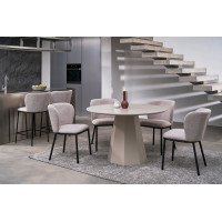 Стіл круглий поліуретановий МДФ TM-200 теплий пісок