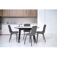 Керамічний стіл TM-85 білий мармур + чорний