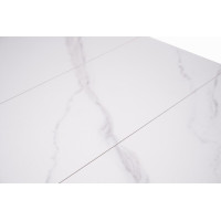 Керамічний стіл TM-85 білий мармур + чорний