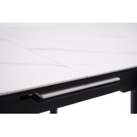 Керамічний стіл TM-85 білий мармур + чорний