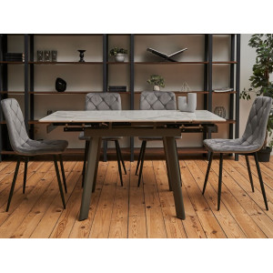 Керамічний стіл TM-80 каса вайт + сірий