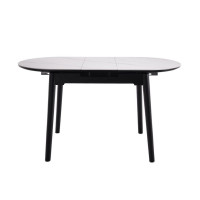 Керамічний стіл TM-85 білий мармур + чорний