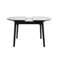 Керамічний стіл TM-85 білий мармур + чорний
