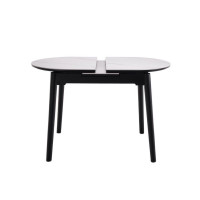 Керамічний стіл TM-85 білий мармур + чорний