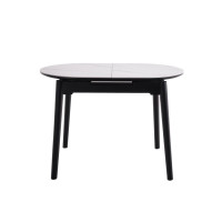 Керамічний стіл TM-85 білий мармур + чорний