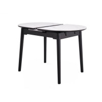 Керамічний стіл TM-85 білий мармур + чорний