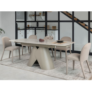 Керамічний стіл Паріс TML-997-1 крема марфіль + бежевий