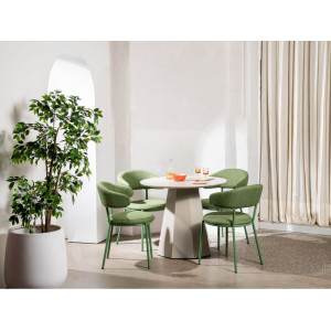 Стіл круглий поліуретановий МДФ TM-200-1 теплий пісок