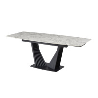 Керамічний стіл Феліче TML-1000-1 клауді грей + чорний