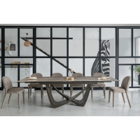 Керамічний стіл Беатріче TML-995 тайгер травертін + коричневий