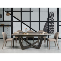 Керамічний стіл Беатріче TML-995 тайгер травертін + коричневий