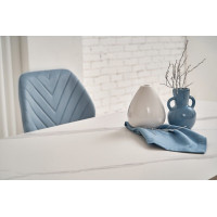 Обідній керамічний стіл TM-110 білий мармур + білий