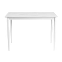 Обідній керамічний стіл TM-110 білий мармур + білий