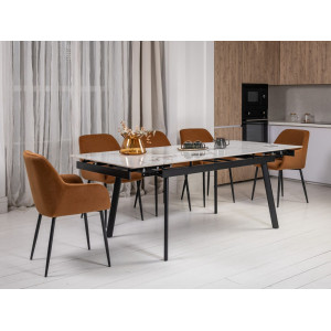 Керамічний стіл TM-98 панда вайт + чорний