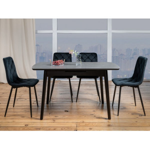 Керамічний стіл TM-87 гріджіо латте + чорний