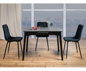 Керамічний стіл TM-87 гріджіо латте + чорний