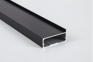 Aluminum facade 356 * 796 from M11 Black Brush & Satin profile