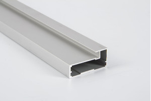 Aluminum facade 356 * 796 from the M4 Silver Brush & Satin profile