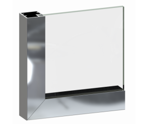 Aluminum facade 356 * 796 from the M1 Nikel & Satin profile