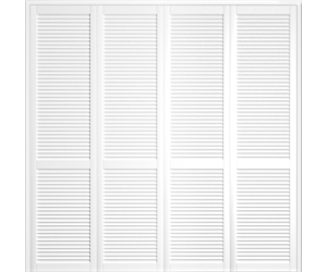 Louvred facades 2482 * 694 - 4 pcs with door frame 2513 * 2874 + folding system "Accordion"