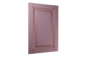 Rect Bav Liner Lilac & Red TopMatt - 19 mm painted MDF fronts with Classic milling 