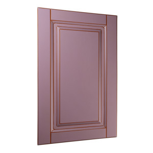 Rect Bav Liner Lilac & Red TopMatt - 19 mm painted MDF fronts with Classic milling 