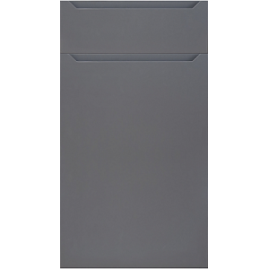 Facade Integra New 22 716*396 Gray matte - Painted fronts MDF 19 mm with milling in Modern style