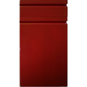 Facade Integra 716 * 396 Red mat - Painted facades MDF 19 mm with milling in Modern style