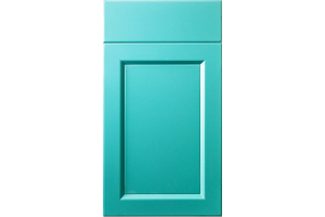 Facade Screen Euro 716 * 396 Aqua marin mat - Painted facades MDF 19 mm with milling in Modern style