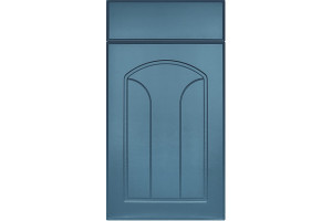 Фасад Ливия 716*396 Синий матовый  -  Крашеные фасады МДФ 19 мм с фрезеровкой в стиле Modern