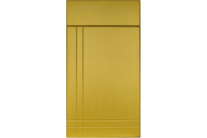 Фасад Крезет 716*396 Золотой матовый   -  Крашеные фасады МДФ 19 мм с фрезеровкой в стиле Modern