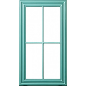 Facade Bastion + Cross 716*396 Matte turquoise - Painted facades MDF 19 mm  with standard types of milling