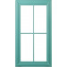 Facade Bastion + Cross 716*396 Matte turquoise - Painted facades MDF 19 mm  with standard types of milling