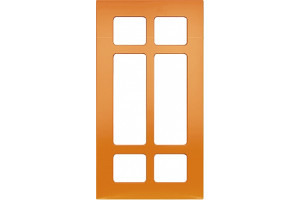 Facade Straight + Cross 716*396 Orange matte - Painted facades MDF 19 mm  with standard types of milling