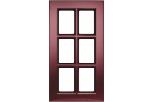 Facade Straight Bavaria + Cross 716*396 Burgundy matte - Painted facades MDF 19 mm  with standard types of milling