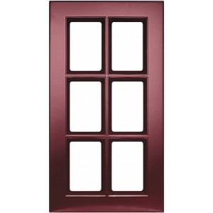 Facade Straight Bavaria + Cross 716*396 Burgundy matte - Painted facades MDF 19 mm  with standard types of milling