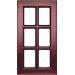 Facade Straight Bavaria + Cross 716*396 Burgundy matte - Painted facades MDF 19 mm  with standard types of milling